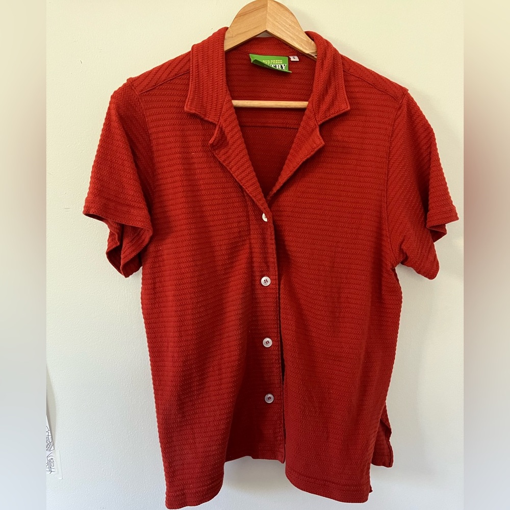 Big bud press paprika pantry button up shirt top honeycomb small s